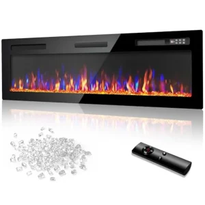72 Inch Ultra Thin Electric Fireplace with Narrow Bezel